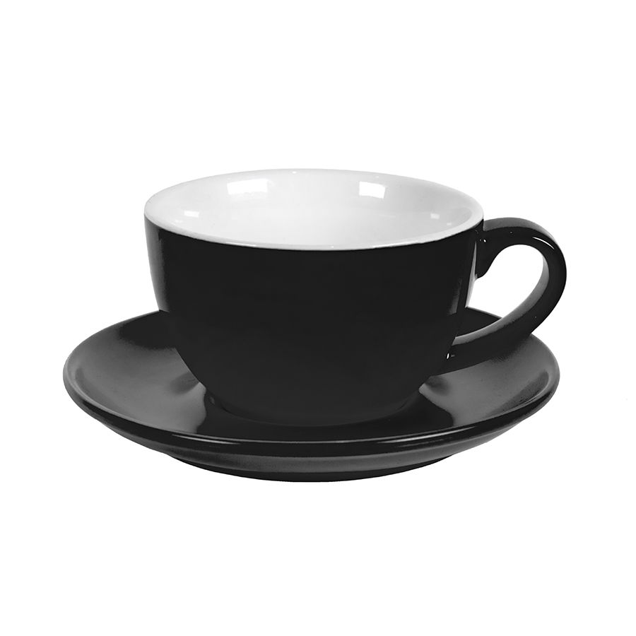 Чайная/кофейная пара CAPPUCCINO, черный, 260 мл, фарфор Чайная/кофейная пара CAPPUCCINO, черный, 260 мл, фарфор