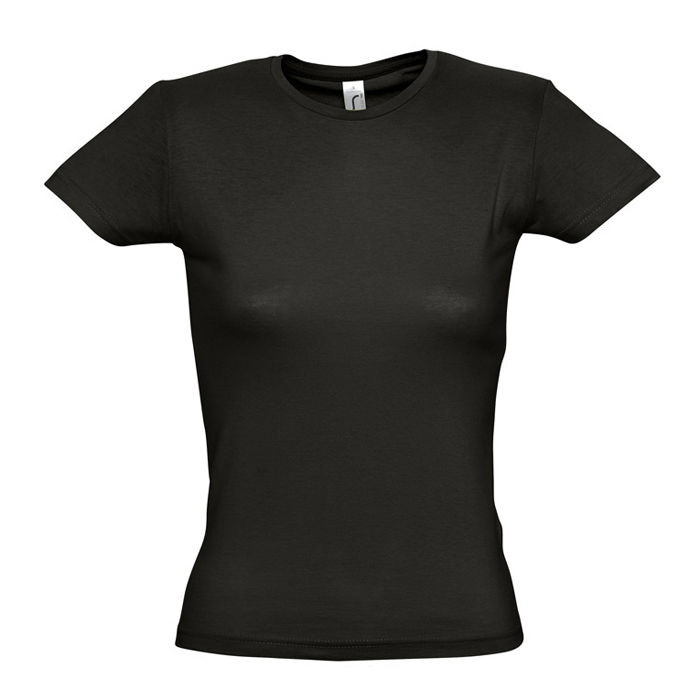 Футболка Miss, черный_2XL, 100% х/б, 150 г/м2 Футболка Miss, черный_2XL, 100% х/б, 150 г/м2