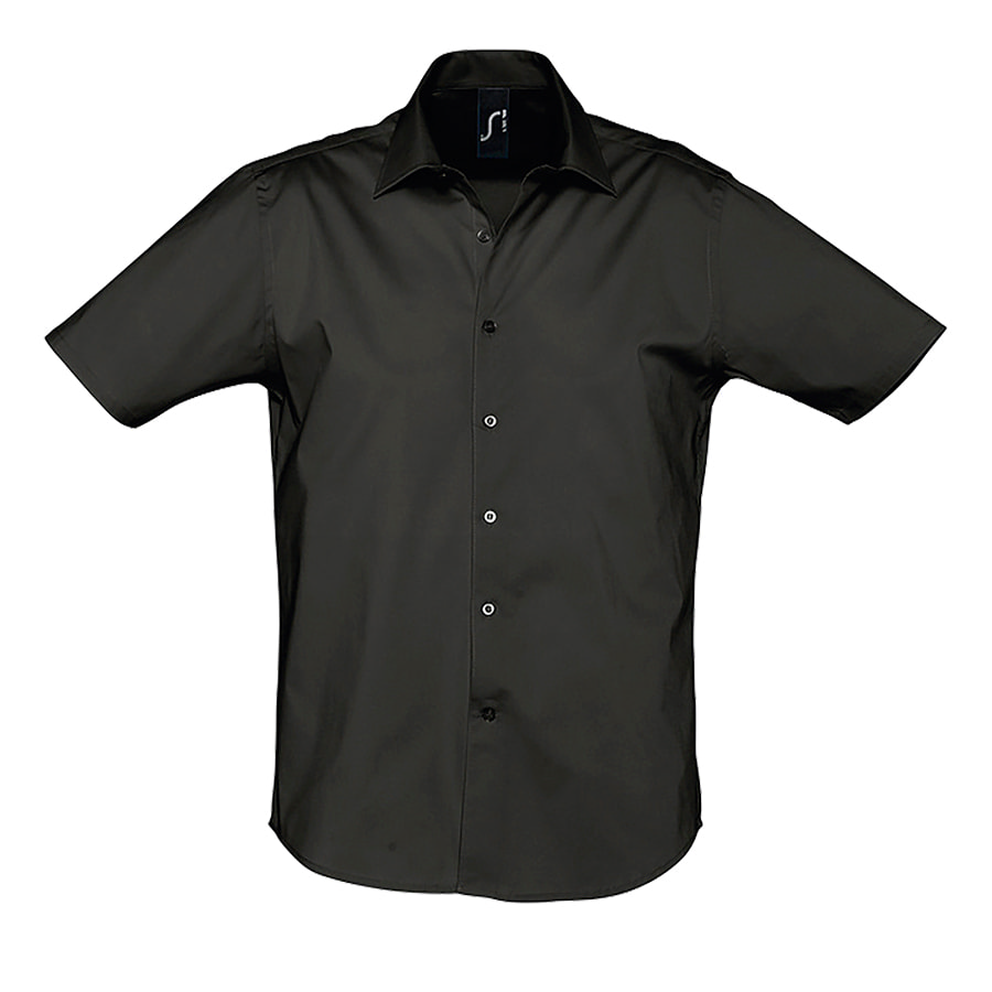 Рубашка мужская Broadway, черный_3XL, 97% х/б, 3% п/э, 140г/м2 Рубашка мужская Broadway, черный_3XL, 97% х/б, 3% п/э, 140г/м2