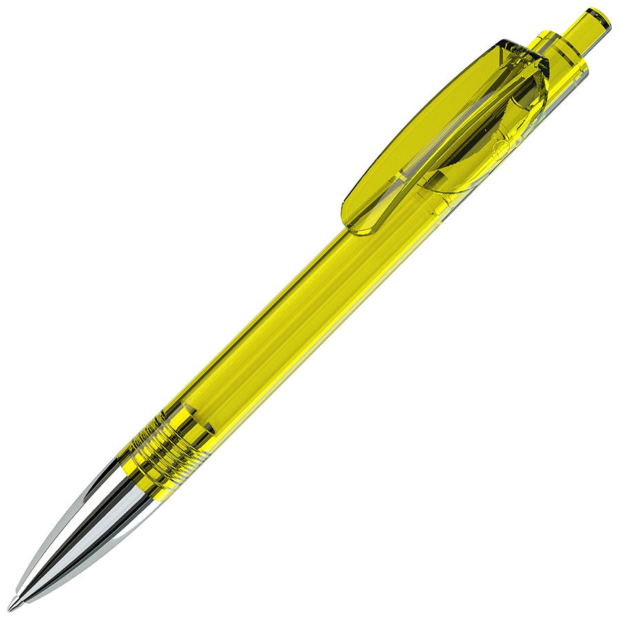 TRIS CHROME LX, ручка шариковая, прозрачный желтый/хром, пластик TRIS CHROME LX, ручка шариковая, прозрачный желтый/хром, пластик