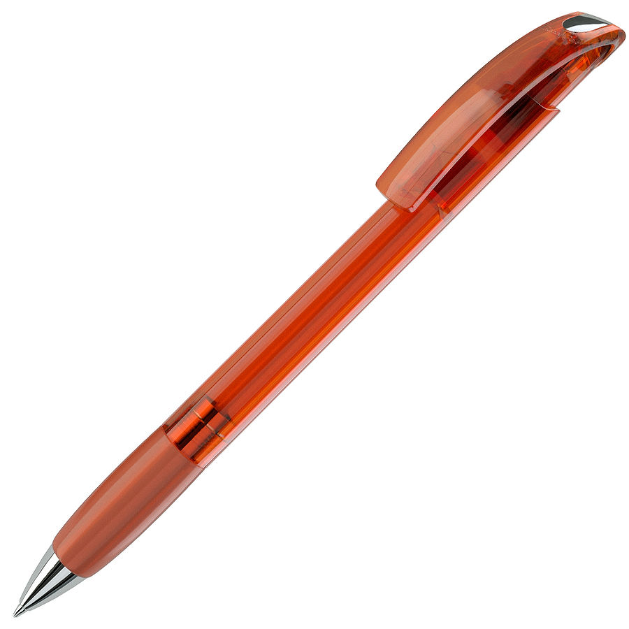 NOVE LX, ручка шариковая с грипом, прозрачный оранжевый/хром, пластик NOVE LX, ручка шариковая с грипом, прозрачный оранжевый/хром, пластик