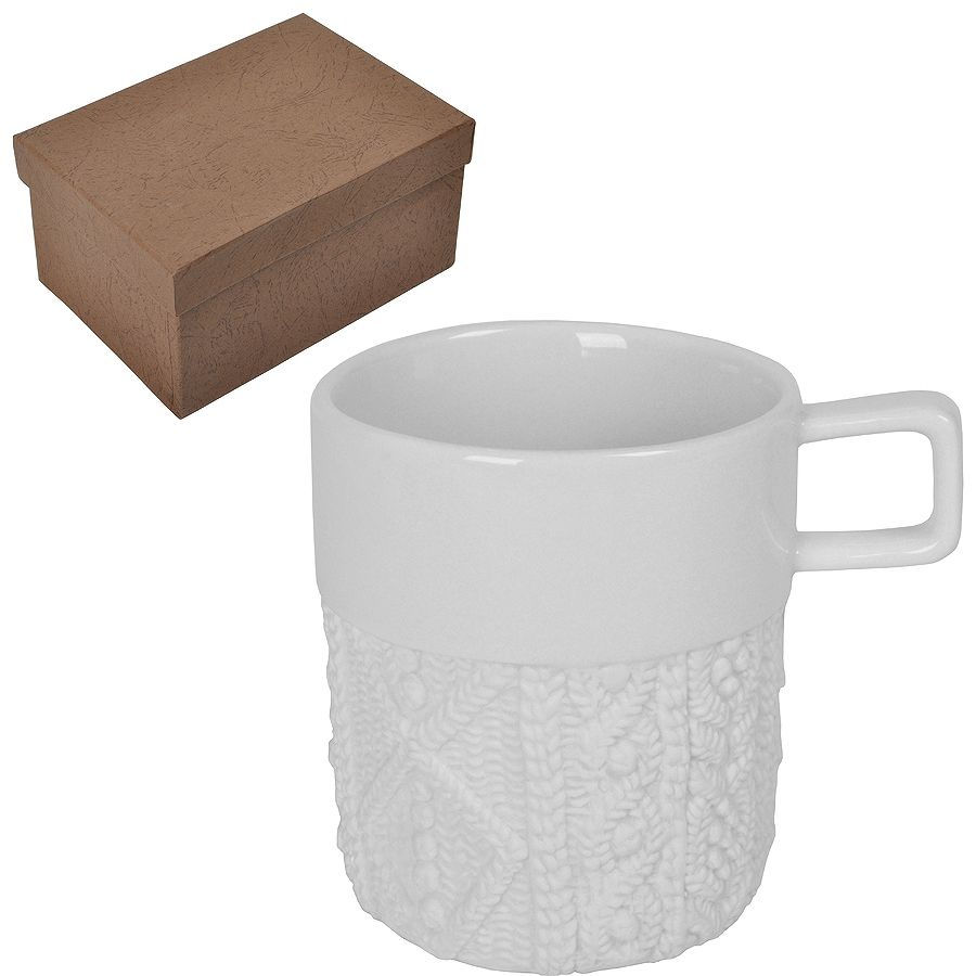 Кружка Knitted, 310мл, D=8,5см, фарфор; Кружка Knitted, 310мл, D=8,5см, фарфор;