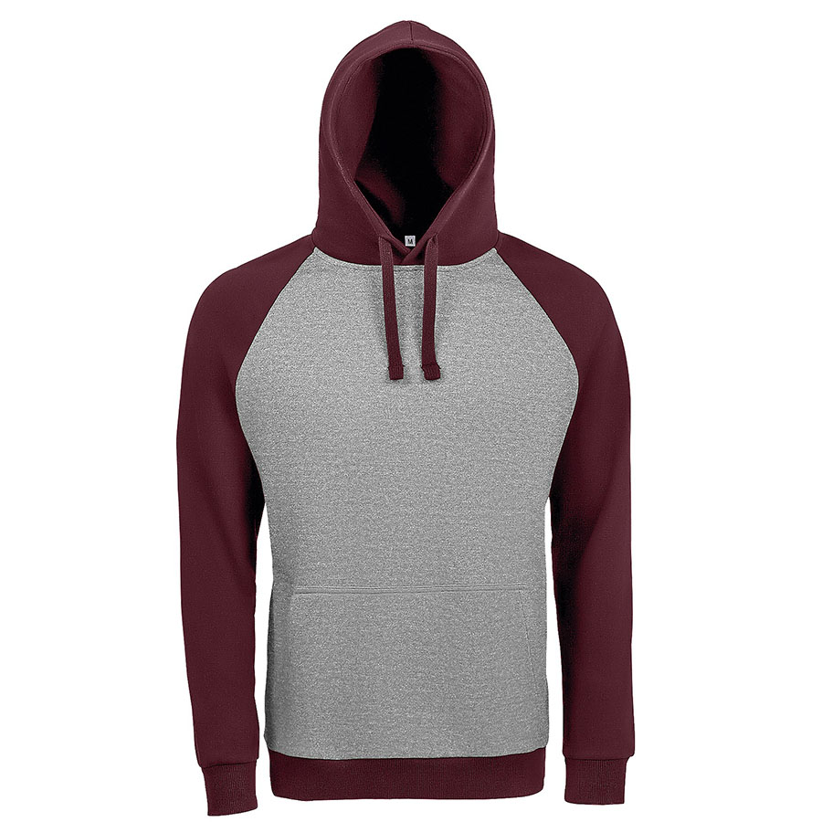 Толстовка Seattle, серый/бордовый_3XL, 80% х/б, 20% п/э, 280м/г2 Толстовка Seattle, серый/бордовый_3XL, 80% х/б, 20% п/э, 280м/г2