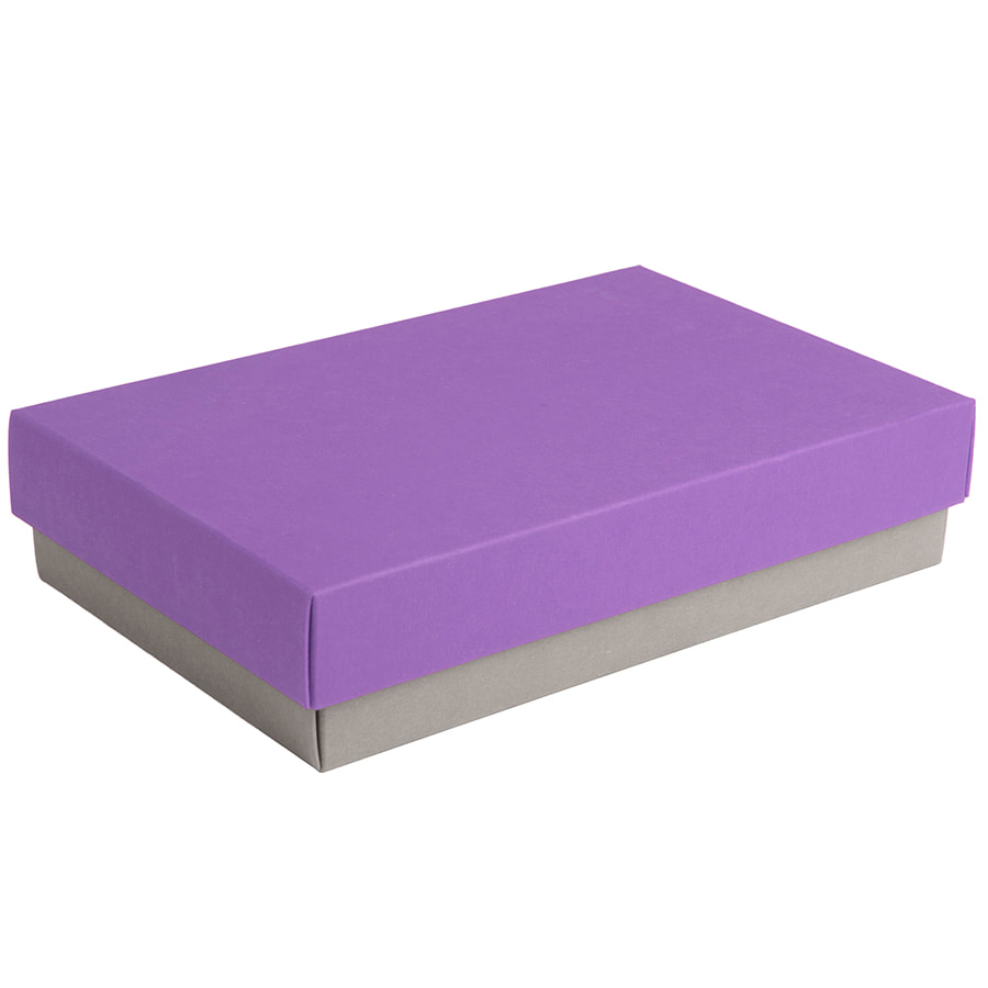 Коробка подарочная CRAFT BOX, 17,5*11,5*4 см, серый, фиолетовый, картон 350 гр/м2 Коробка подарочная CRAFT BOX, 17,5*11,5*4 см, серый, фиолетовый, картон 350 гр/м2
