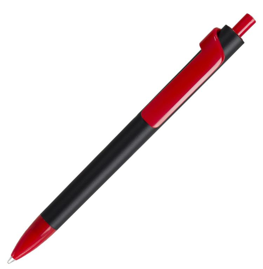 Ручка шариковая FORTE SOFT BLACK, черный/красный, пластик, покрытие soft touch Ручка шариковая FORTE SOFT BLACK, черный/красный, пластик, покрытие soft touch