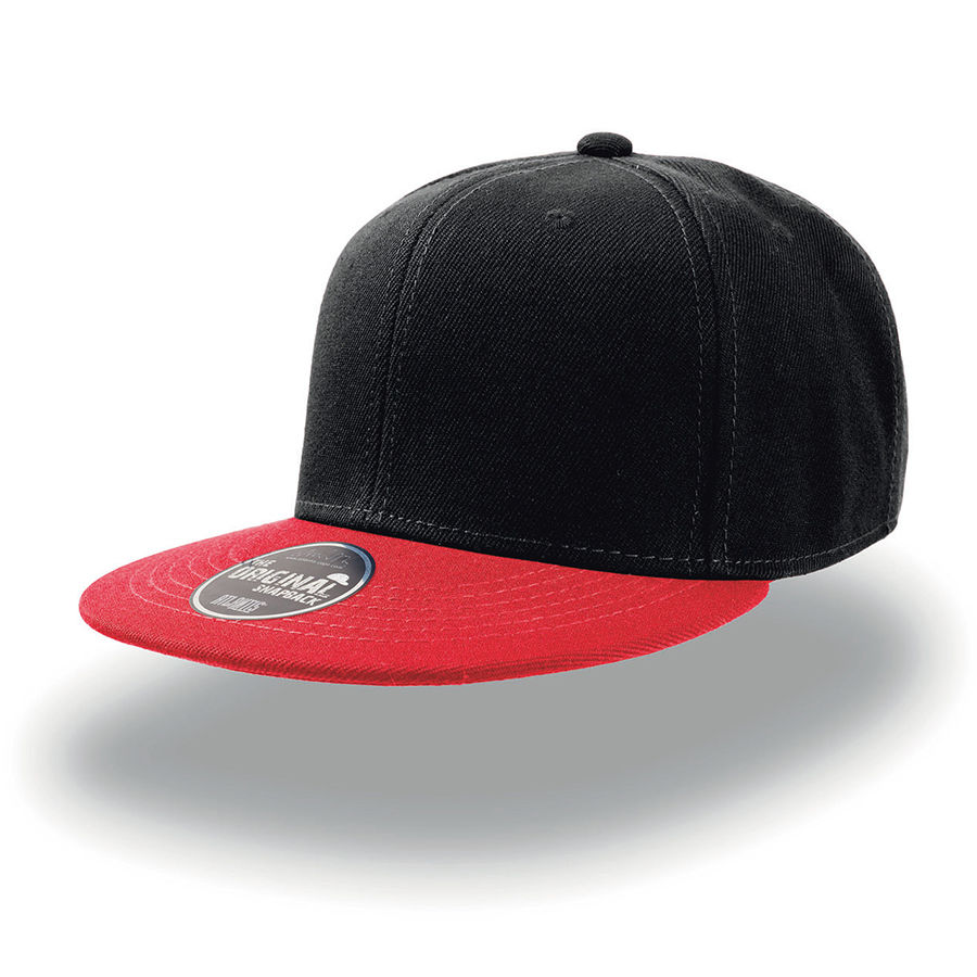 Бейсболка SNAP BACK, 6 клиньев, пластик. застежка, черный с красным, 100% п/э,100% х/б, 400 гр/м2 Бейсболка SNAP BACK, 6 клиньев, пластик. застежка, черный с красным, 100% п/э,100% х/б, 400 гр/м2
