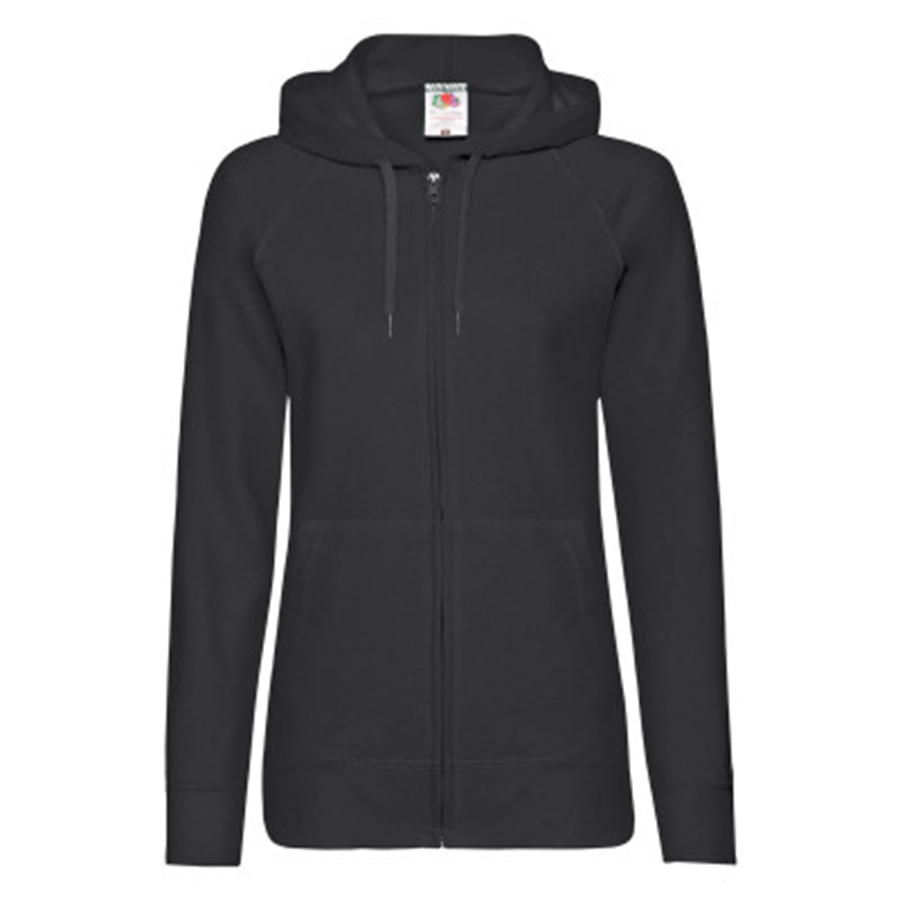 Толстовка без начеса Ladies Lightweight Hooded Sweat, черный, XS, 80% х/б 20% полиэстер, 240 г/м2 Толстовка без начеса Ladies Lightweight Hooded Sweat, черный, XS, 80% х/б 20% полиэстер, 240 г/м2