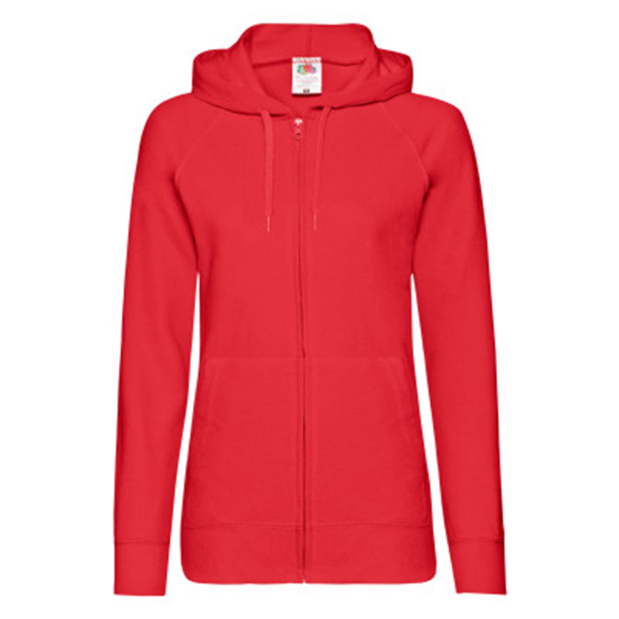 Толстовка без начеса Ladies Lightweight Hooded Sweat, красный, L, 80% х/б 20% полиэстер, 240 г/м2 Толстовка без начеса Ladies Lightweight Hooded Sweat, красный, L, 80% х/б 20% полиэстер, 240 г/м2