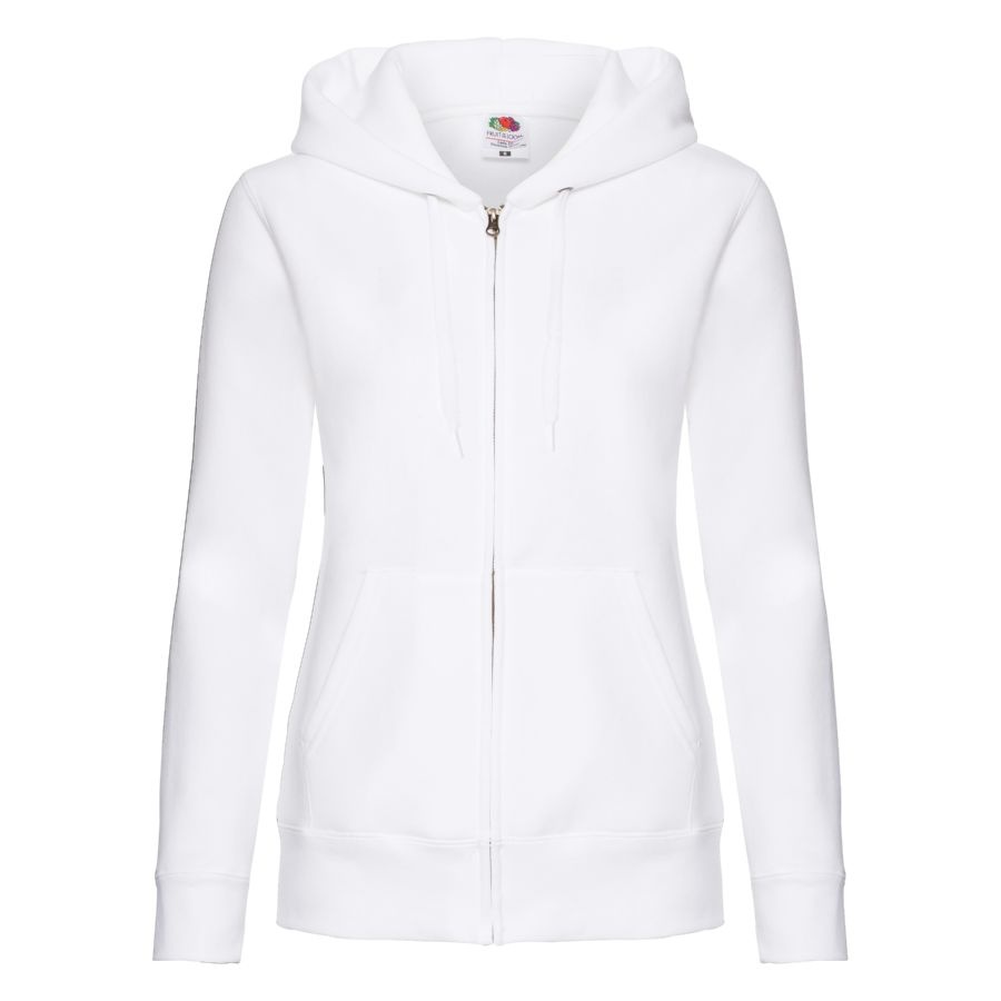 Толстовка Lady-Fit Hooded Sweat Jacket, белый_XS, 75% х/б, 25% п/э, 280 г/м2 Толстовка Lady-Fit Hooded Sweat Jacket, белый_XS, 75% х/б, 25% п/э, 280 г/м2