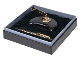 Набор «Министр»: ручка-роллер на подставке