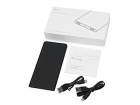 Портативное зарядное устройство с подсветкой логотипа «Faros», soft-touch, 4000 mAh