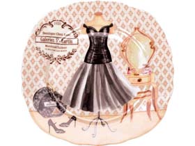 Набор  десертных тарелок «Высокая мода»