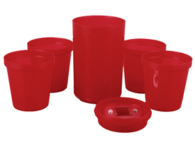 Набор «Plastglass»: 4 стакана с открывалкой