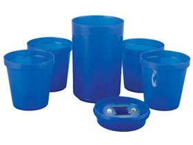 Набор «Plastglass»: 4 стакана с открывалкой