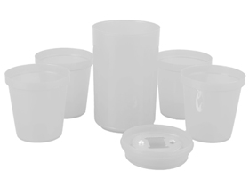 Набор «Plastglass»: 4 стакана с открывалкой