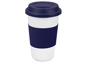 Кружка «Нью-Йорк»  с силиконовой крышкой и манжетой Кружка «Нью-Йорк»  с силиконовой крышкой и манжетой