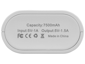 Портативное зарядное устройство «Lantern», 7500 mAh