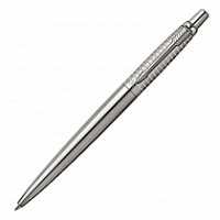 Ручка шариковая Jotter Premium Classic Stainless Steel Chiselled, M, синий стержень